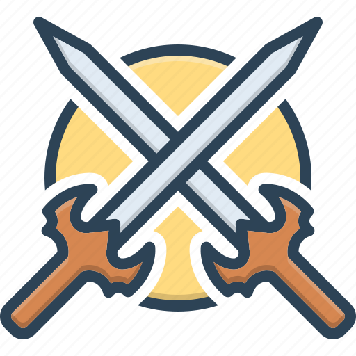 Battlefield, battle, weapon, saber, scimitar, cutlass, war zone icon - Download on Iconfinder