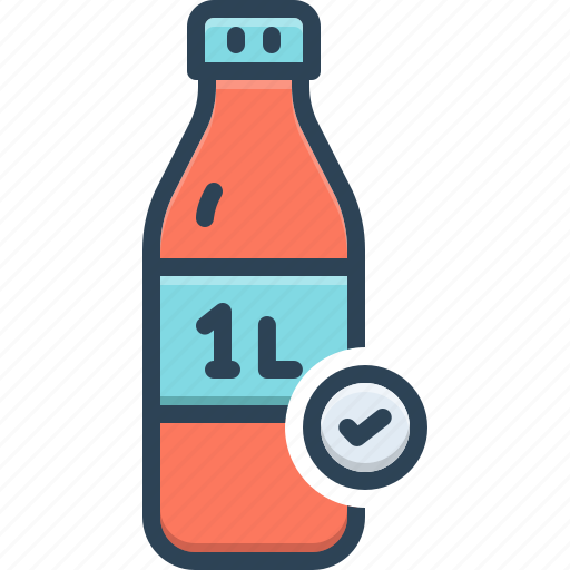 Literally, bottle, container, one liter, cold drink, plastic bottle, literally bottle icon - Download on Iconfinder