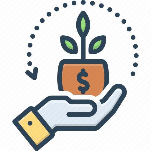 Given, plant, palm, anticlock, dollar, leaf, growth icon - Download on Iconfinder
