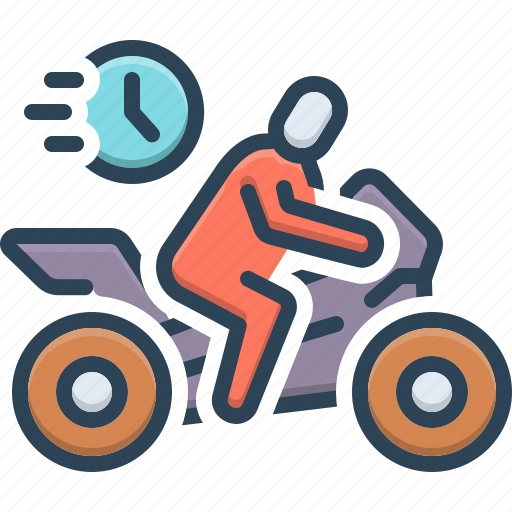 Immediate, bike, speed, quick, rapid, motorbike, at once icon - Download on Iconfinder