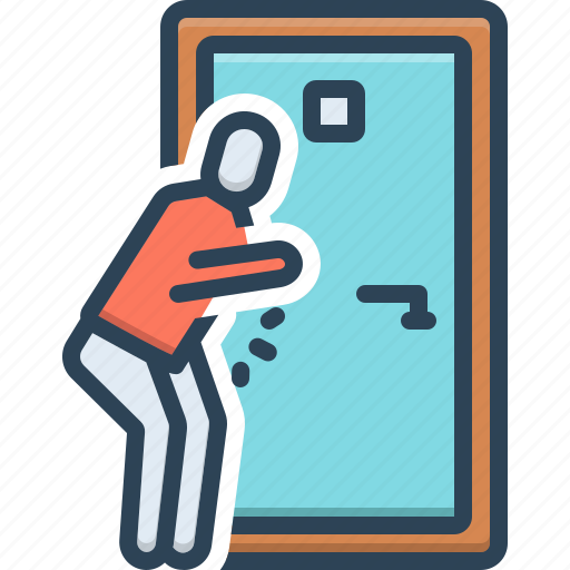 Immediate, door, people, quick, urgent, toilet, washroom icon - Download on Iconfinder