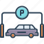 parking, garage, placeholder, haunt, car, transport, roadsign 