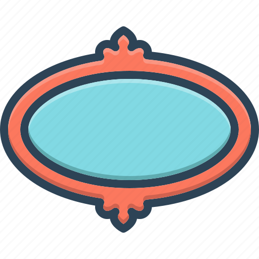 Oval, frame, emblem, mirror, elliptical, elliptic, egg shape icon - Download on Iconfinder