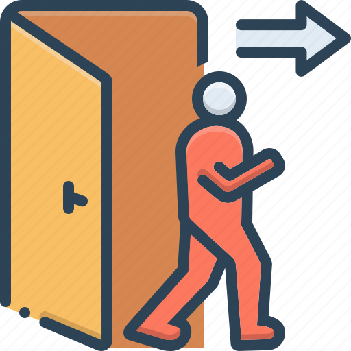 Egress, evacuation, exit, outturn, vent icon - Download on Iconfinder