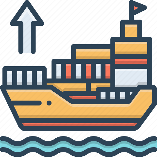 Export, exporter, sailing, ship, shipping, terminal, transport icon - Download on Iconfinder
