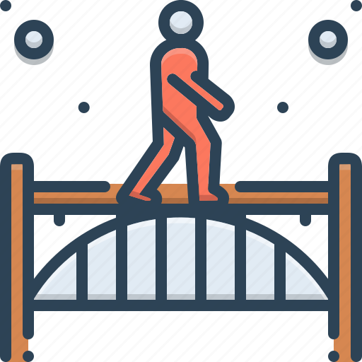 Bridge, crosswalk, footbridge, overpass, sidewalk, walking icon - Download on Iconfinder