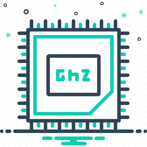 Ghz, speed, range, gigahertz, microprocessor, giga bait, billion hertz icon - Download on Iconfinder