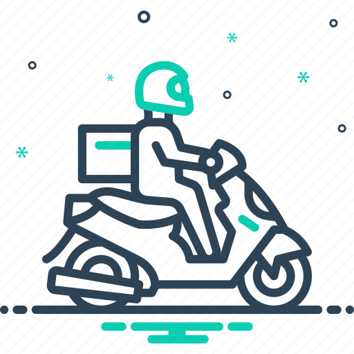 Delivery, distribution, shipment, motorcycle, parcel, logistic, home delivery icon - Download on Iconfinder