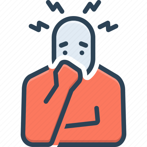 Concerned, anxious, uneasy, uptight, disturbed, pressure, tension icon - Download on Iconfinder
