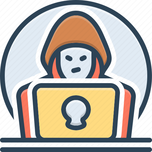 Hacker, phishing, attack, hack, laptop, thief, burglar icon - Download on Iconfinder