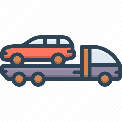 Vehicle, conveyance, carriage, automobile, towing, wagon, car icon - Download on Iconfinder