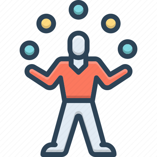 Practices, training, activity, regularly, activities, playing, juggler icon - Download on Iconfinder