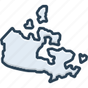 canada, country, border, national, map, province, america, ontario