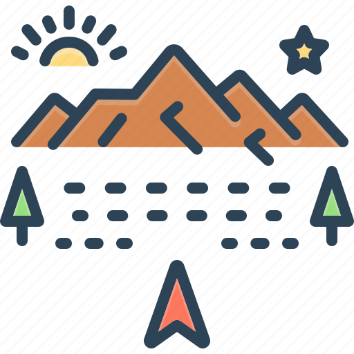 Northern, landscape, scenery, countryside, location, mountain, sunset icon - Download on Iconfinder