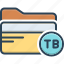 tb, file, dossier, document, multimedia, file folder, tera byte, storage capacity 