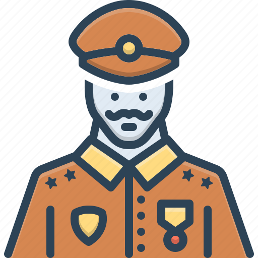 Commander, veteran, army, military, captain, security, colonel icon - Download on Iconfinder