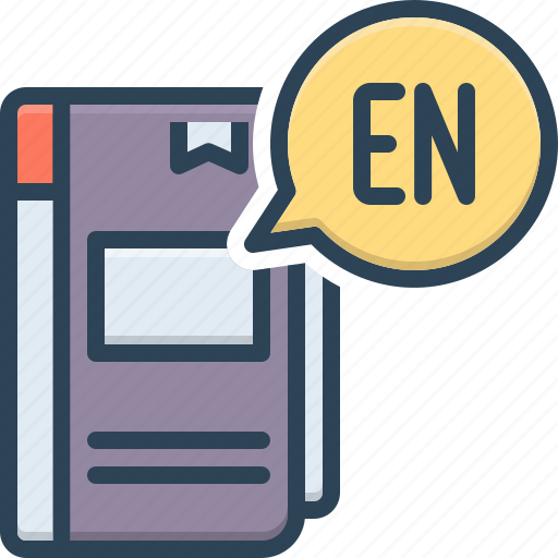 English, dictionary, eng, education, textbook, encyclopedia, language icon - Download on Iconfinder