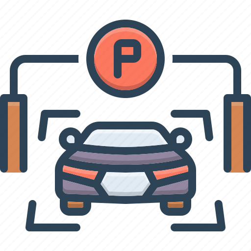 Lot, car, parking, zone, vehicle, haunt, garage icon - Download on Iconfinder