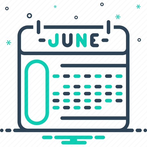 June, calendar, almanac, month, reminder, schedule, deadline icon - Download on Iconfinder