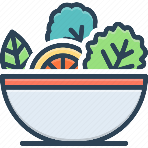Bowl, diet, editable, healthy, leaf, menu, vegetable icon - Download on Iconfinder