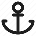 anchor, sea, ship