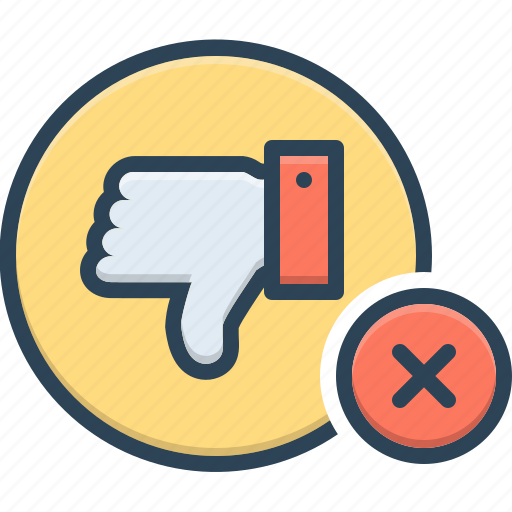 Dislike, negative, no, refusal, rejection, thumbs down, unassertive icon - Download on Iconfinder