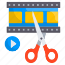 display, editing, scissors