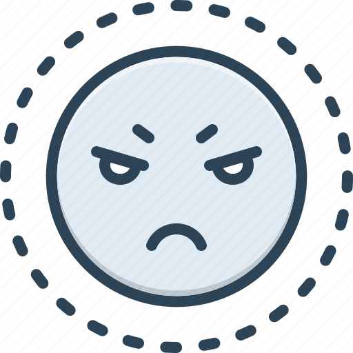 Angry, attitude, emoji, expression, face, reaction, response icon - Download on Iconfinder