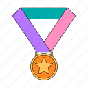 medal, award, gold, prize, success