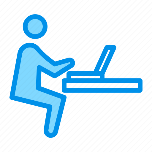 Laptop, person, workplace icon - Download on Iconfinder