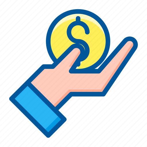 Hand, income, money icon - Download on Iconfinder