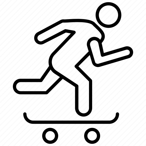 Running, skateboard, skating, skating board, sports icon - Download on Iconfinder