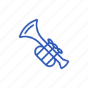 instrument, music, musical, trumpet icon