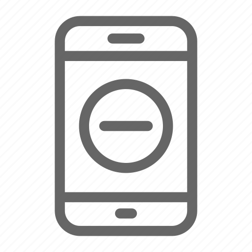Delete, iphone, minus, mobile, phone, remove, smartphone icon - Download on Iconfinder