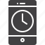 smartphone, clock, mobile, phone, time 