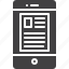 smartphone, screen, document, mobile 