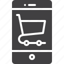 smartphone, shopping, cart, e, commerce, online