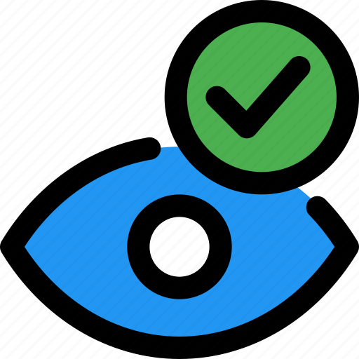 Retina, scan, mobile, tick mark icon - Download on Iconfinder