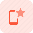 mobile, star, action, bookmark