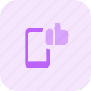 mobile, action, thumbs up, approved