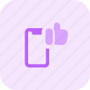 smartphone, thumbs up, approve, mobile