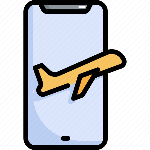 Mobile, ticket, app, application, airplane, plane, flight icon - Download on Iconfinder