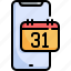 mobile, function, calendar, date, app, application 