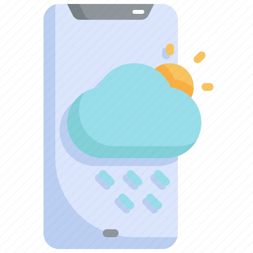 App, weather, rain, application, mobile, forecast, cloud icon - Download on Iconfinder