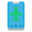airplane, flight, application, mode, smartphone 