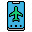 airplane, flight, application, mode, smartphone