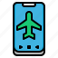 airplane, flight, application, mode, smartphone 