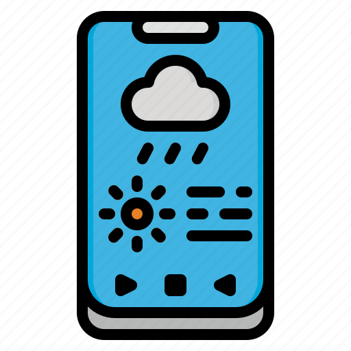 Weather, application, rain, cloud, smartphone icon - Download on Iconfinder