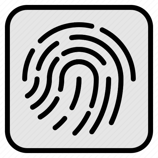 Biometric, data, fingerprint, touchscreen, unlock icon - Download on Iconfinder