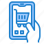 mobilephone, smartphone, application, cart, shopping 